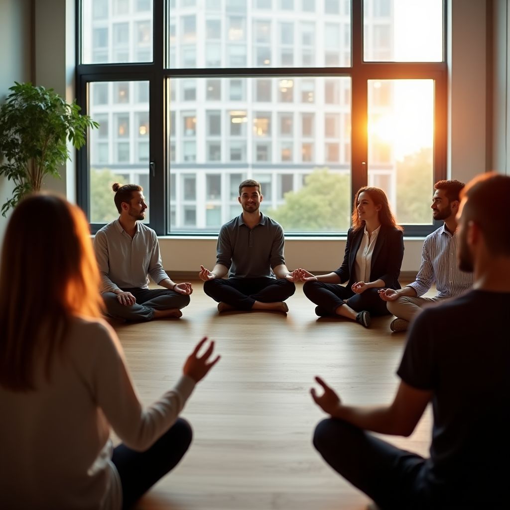 ZenPara ekibi meditasyon seansında
